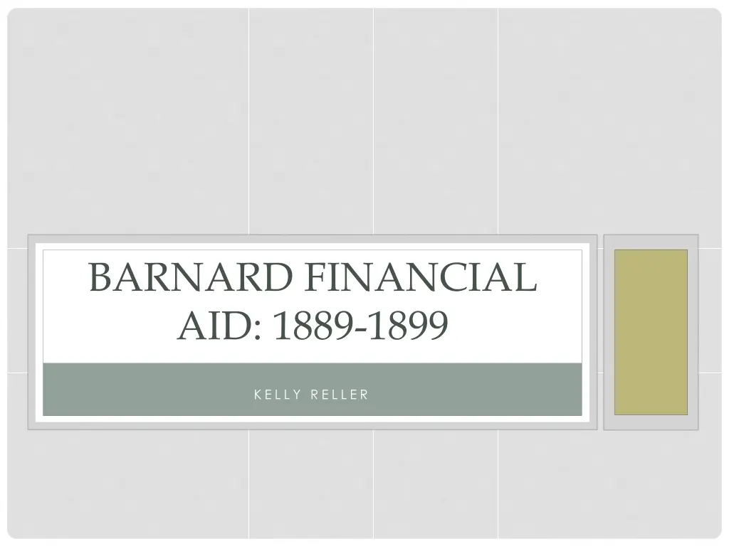barnard financial aid 1889 1899 n.w
