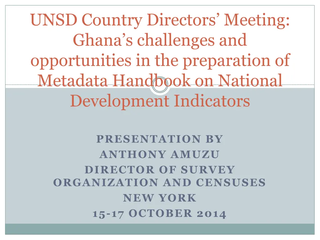 unsd country directors meeting ghana s challenges n.w