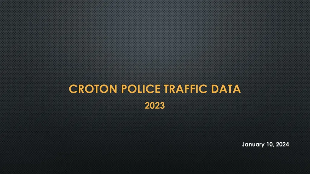 croton police traffic data 2023 n.w