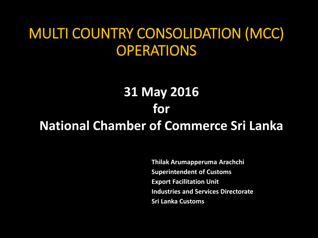 multi country consolidation multi country n.w