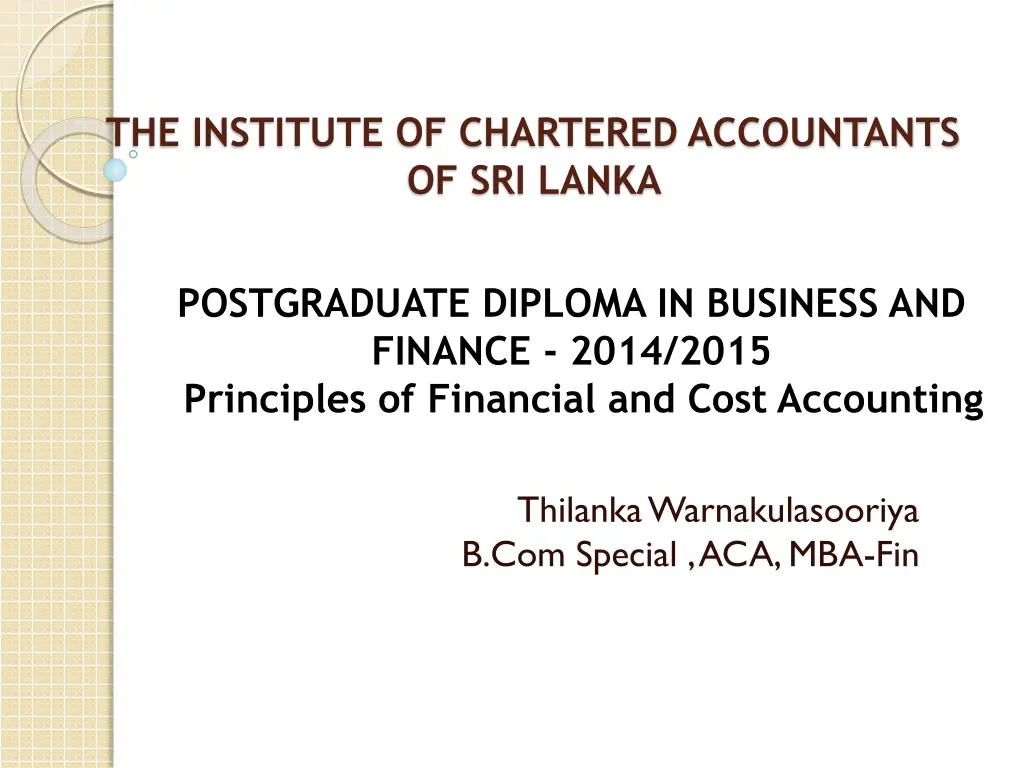 the institute of chartered accountants n.w