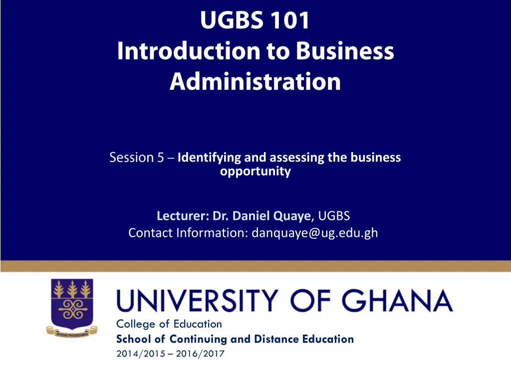 identifying and assessing the business opportunity n.w