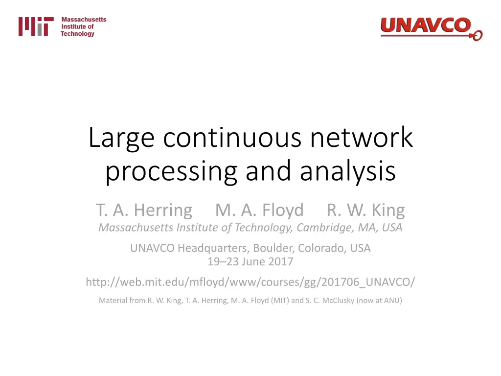 large continuous network processing and analysis n.w