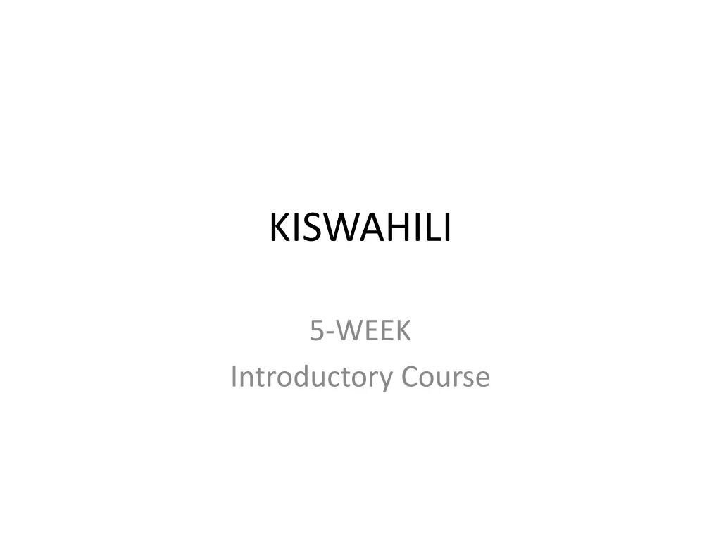 kiswahili n.w