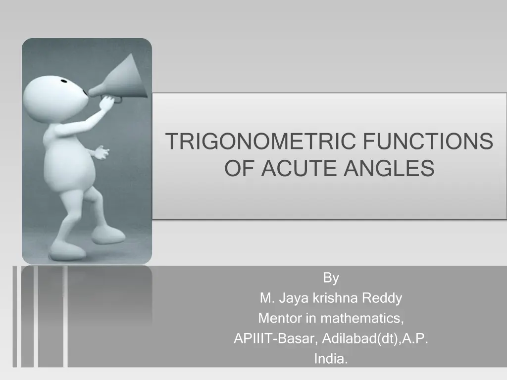 trigonometric functions of acute angles n.w