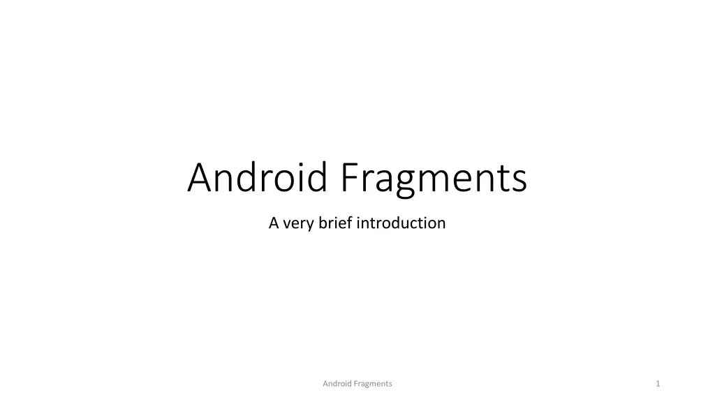 android fragments n.w