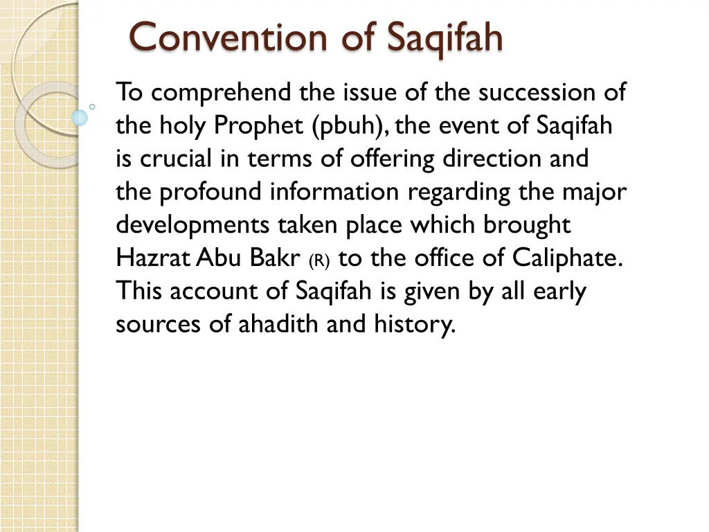 convention of saqifah n.w