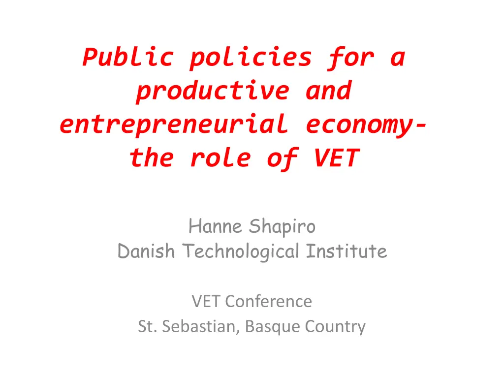 public policies for a productive n.w