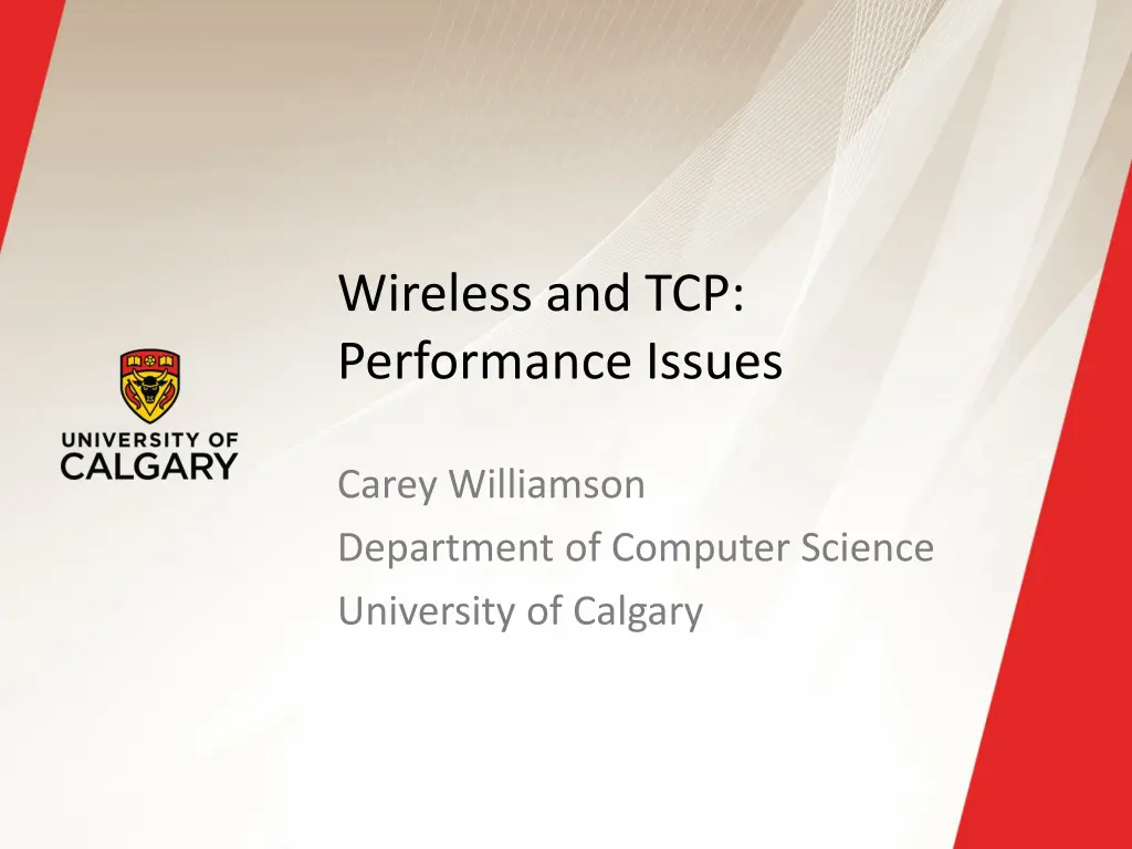 wireless and tcp performance issues n.w
