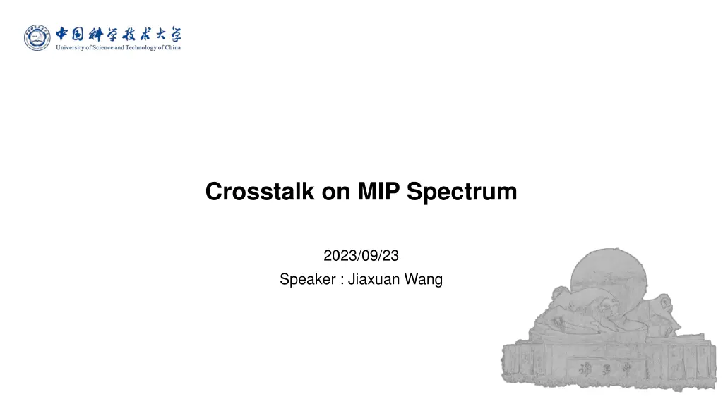 crosstalk on mip spectrum n.w