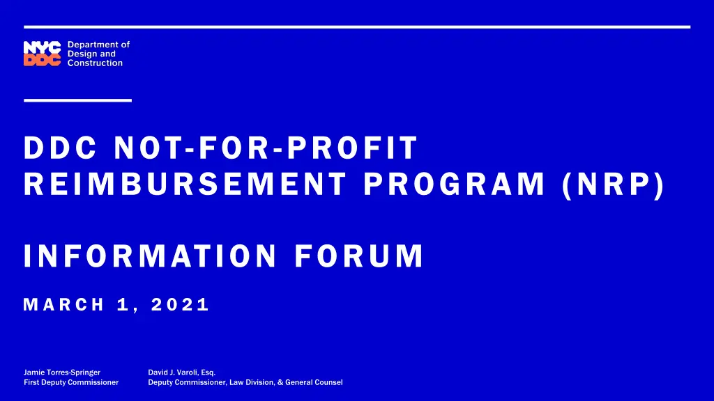 ddc not for profit reimbursement program nrp n.w