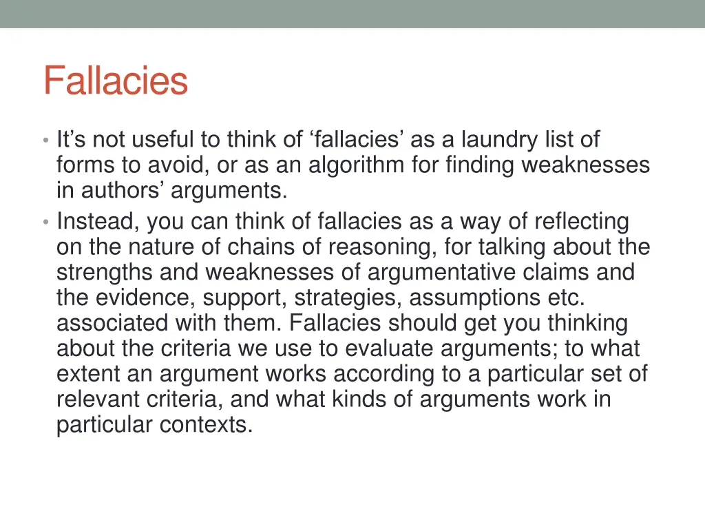 fallacies n.w