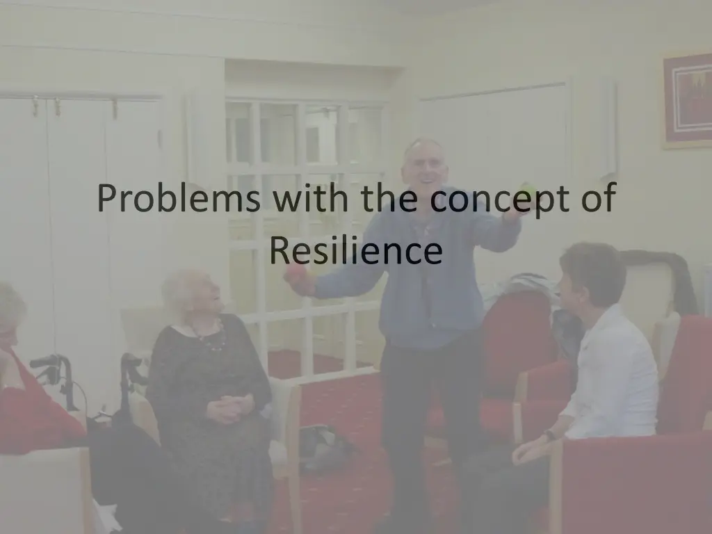 problems with the concept of resilience n.w