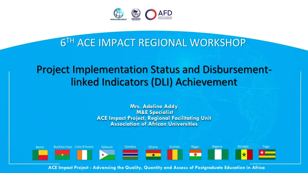 6 th ace impact regional workshop n.w