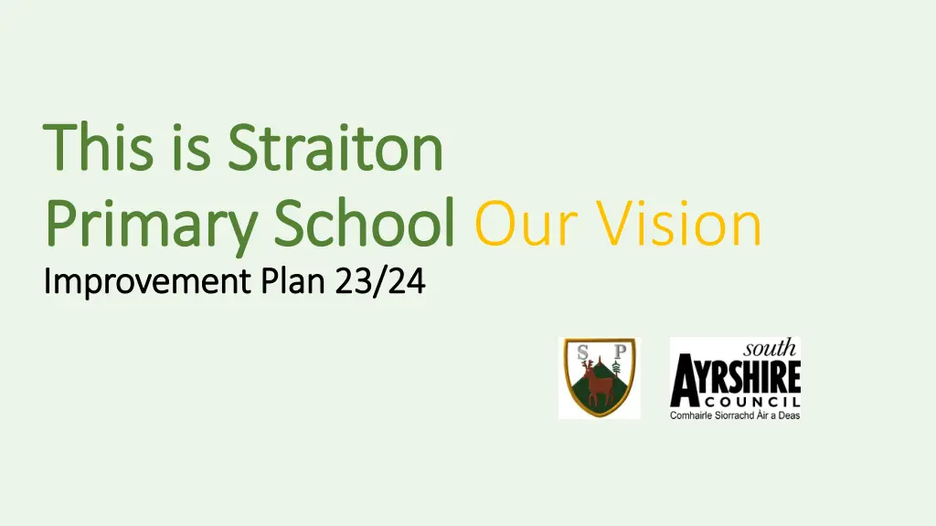 this is straiton this is straiton primary school n.w