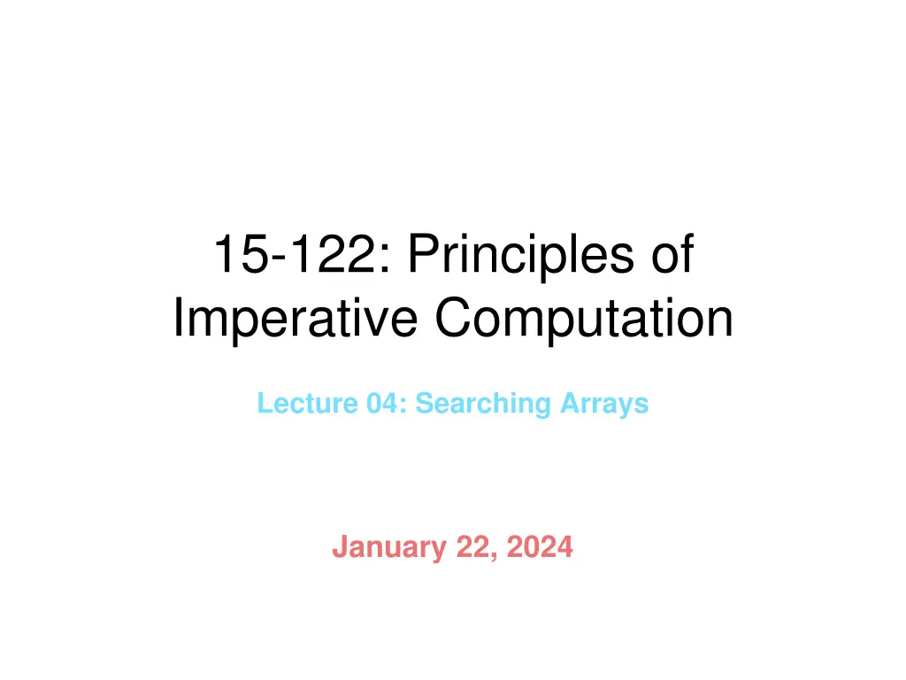 15 122 principles of imperative computation n.w
