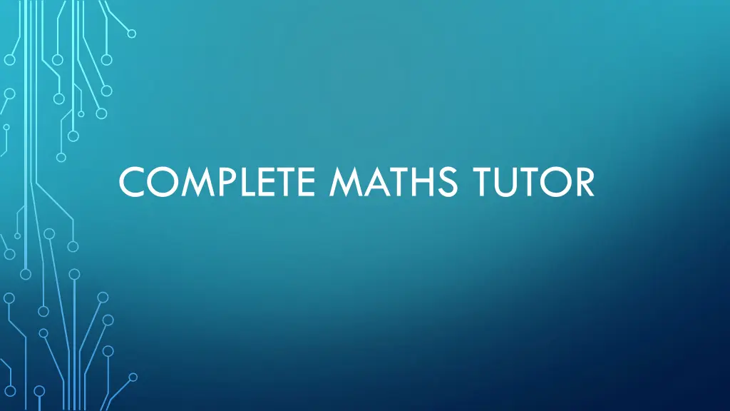 complete maths tutor n.w