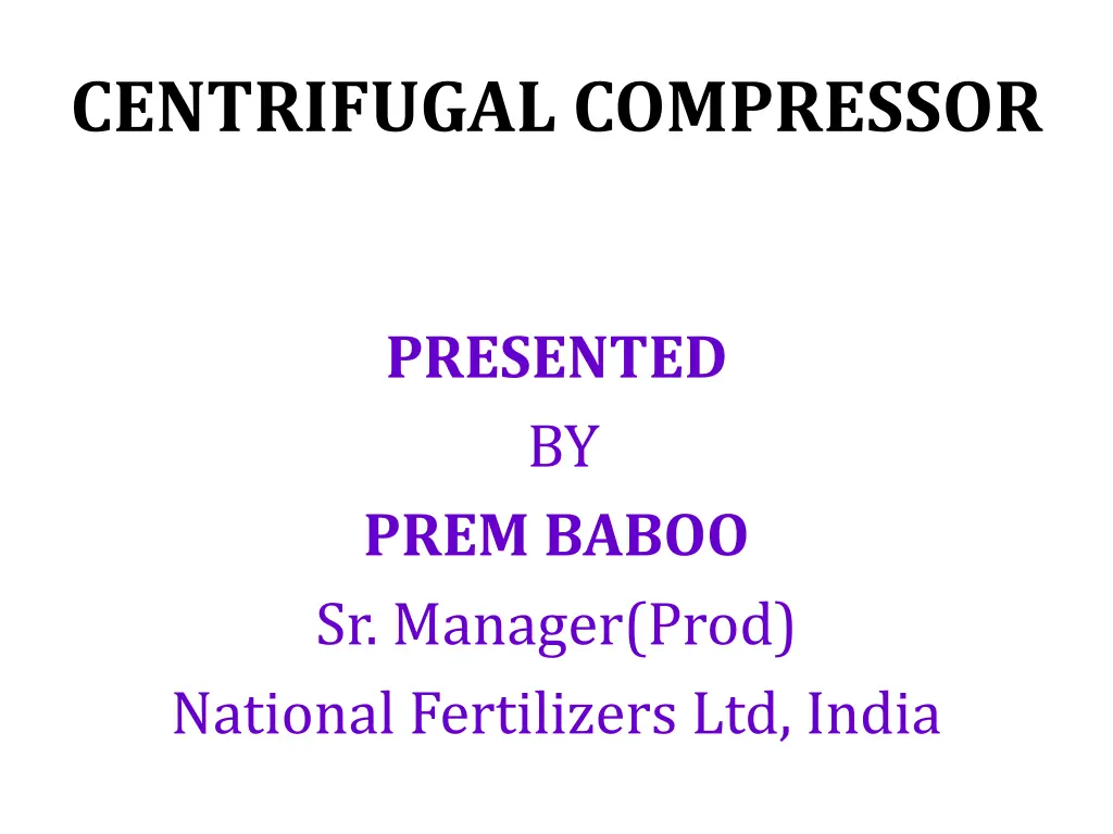 centrifugal compressor n.w