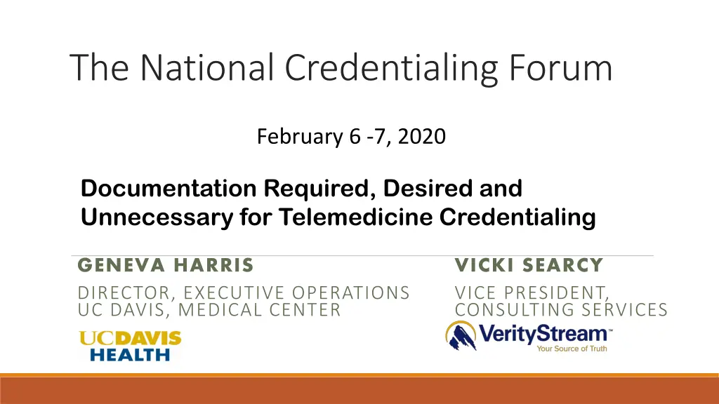 the national credentialing forum n.w
