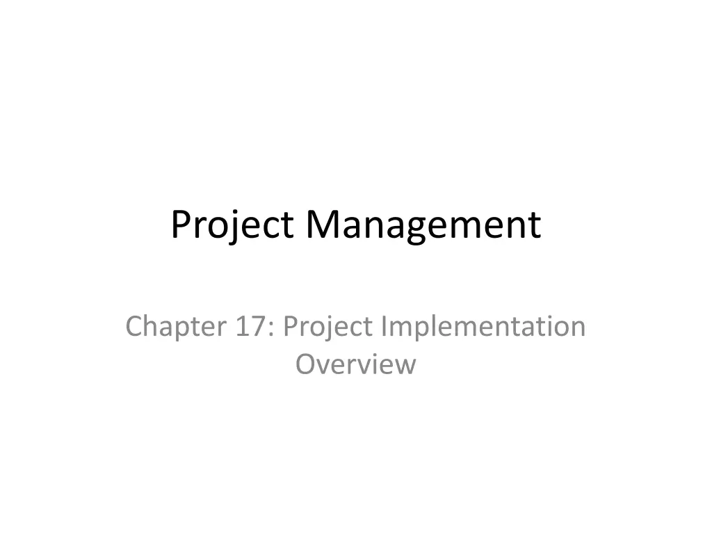 project management n.w