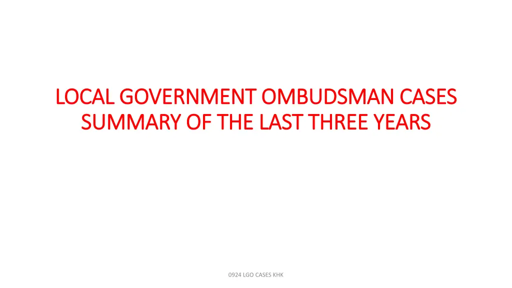 local government ombudsman cases local government n.w