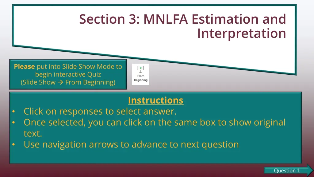 section 3 mnlfa estimation and n.w
