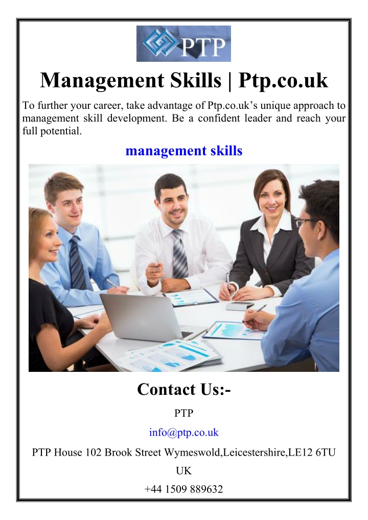 management skills ptp co uk n.w
