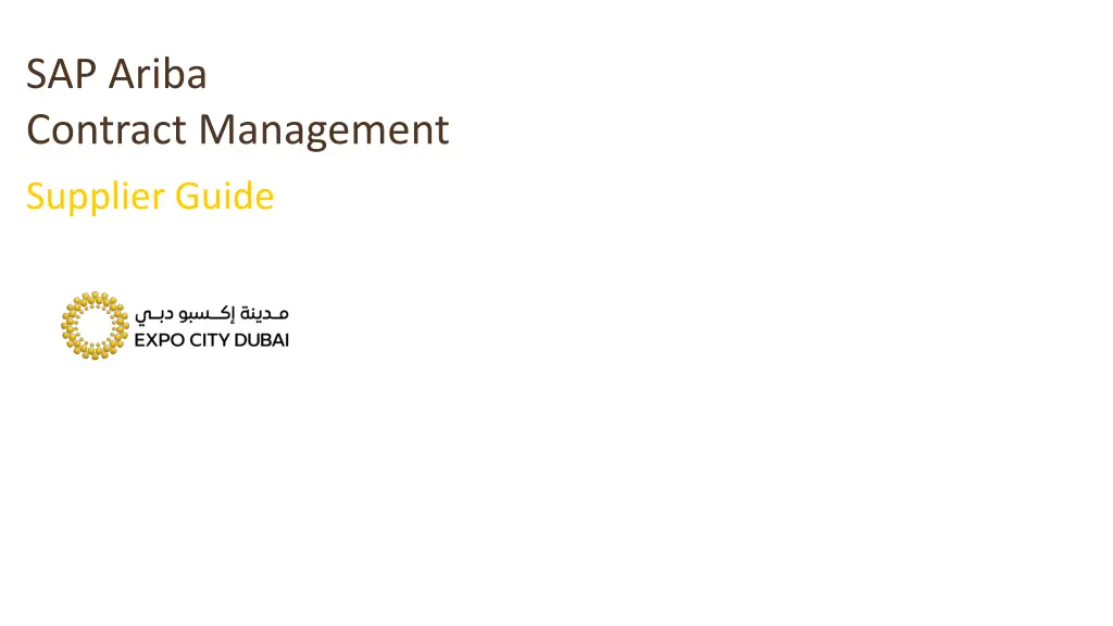 sap ariba contract management n.w