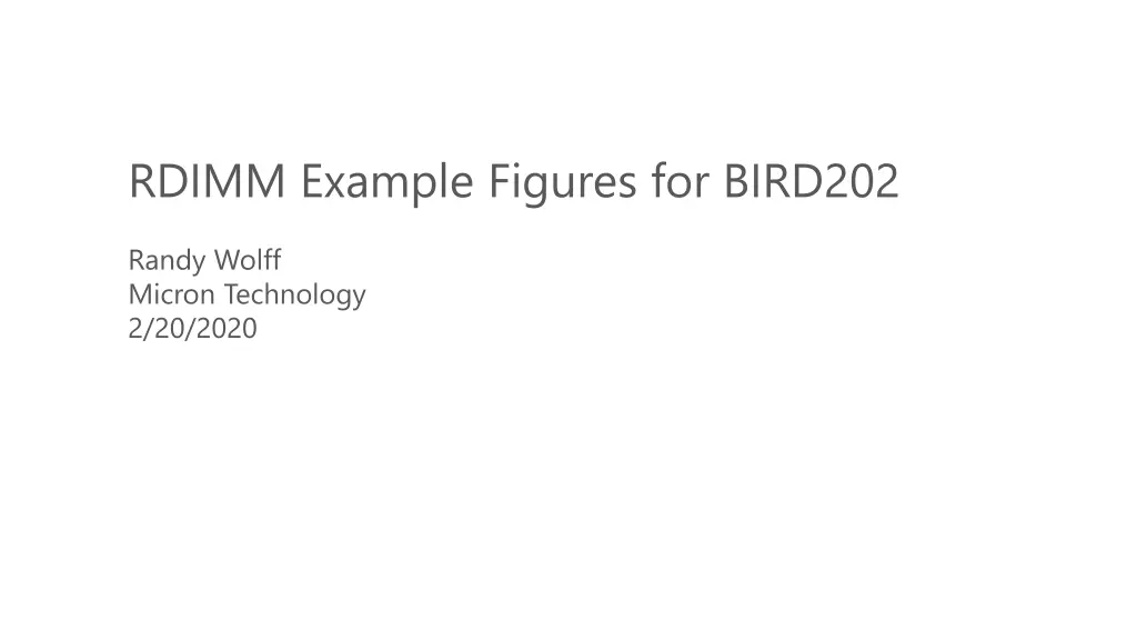 rdimm example figures for bird202 n.w