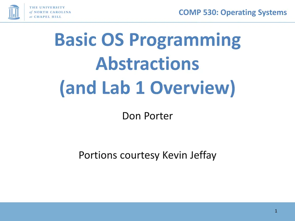 comp 530 operating systems n.w