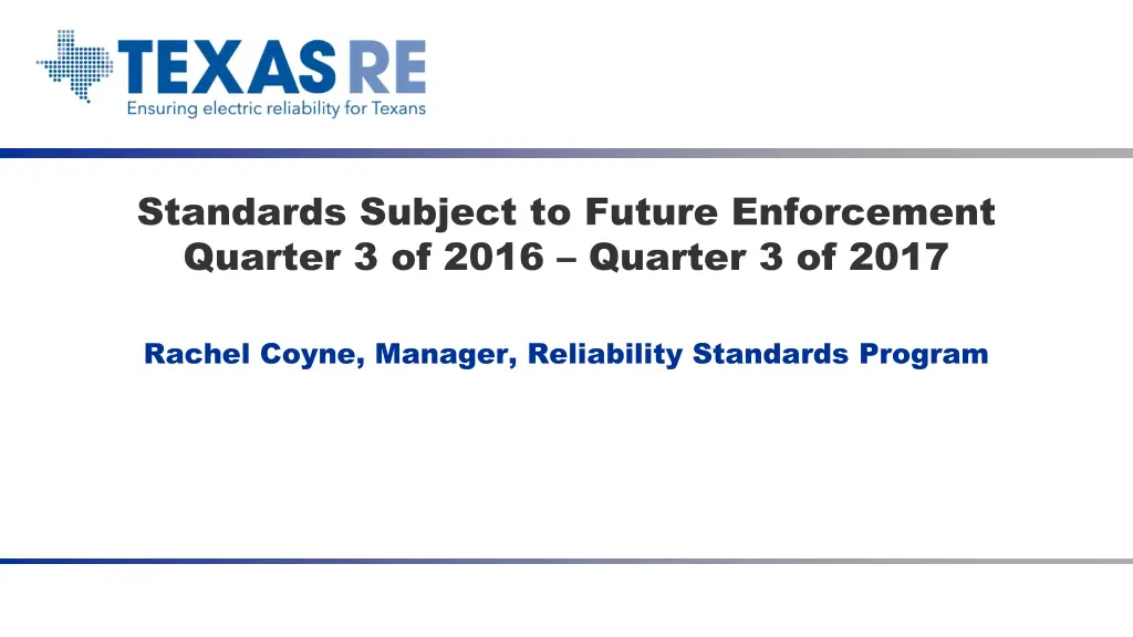 standards subject to future enforcement quarter n.w