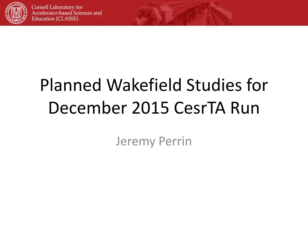 planned wakefield studies for december 2015 n.w