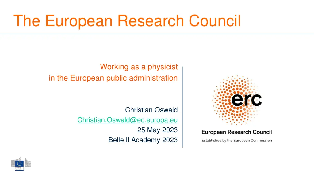 the european research council n.w