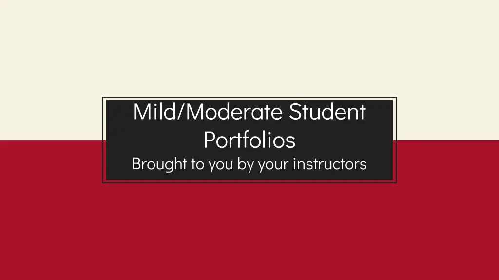 mild moderate student portfolios brought n.w