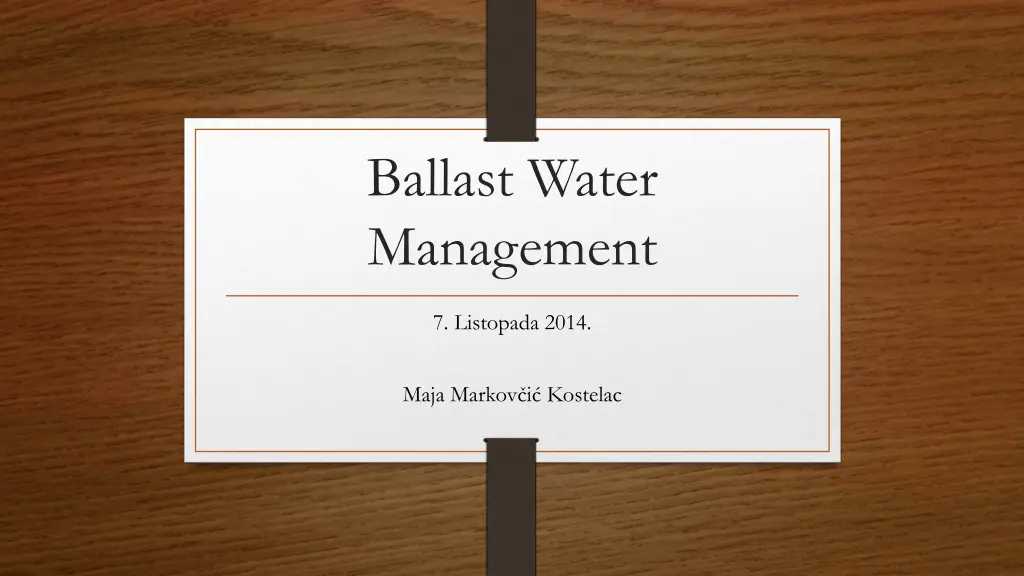 ballast water management n.w