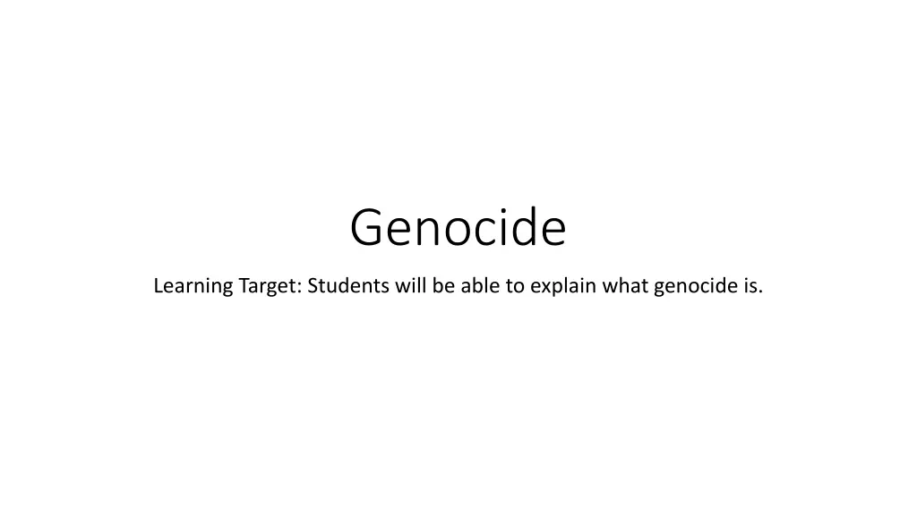 genocide n.w