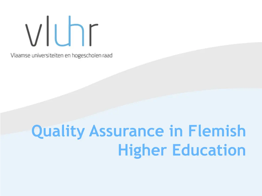 quality assurance in flemish higher education n.w