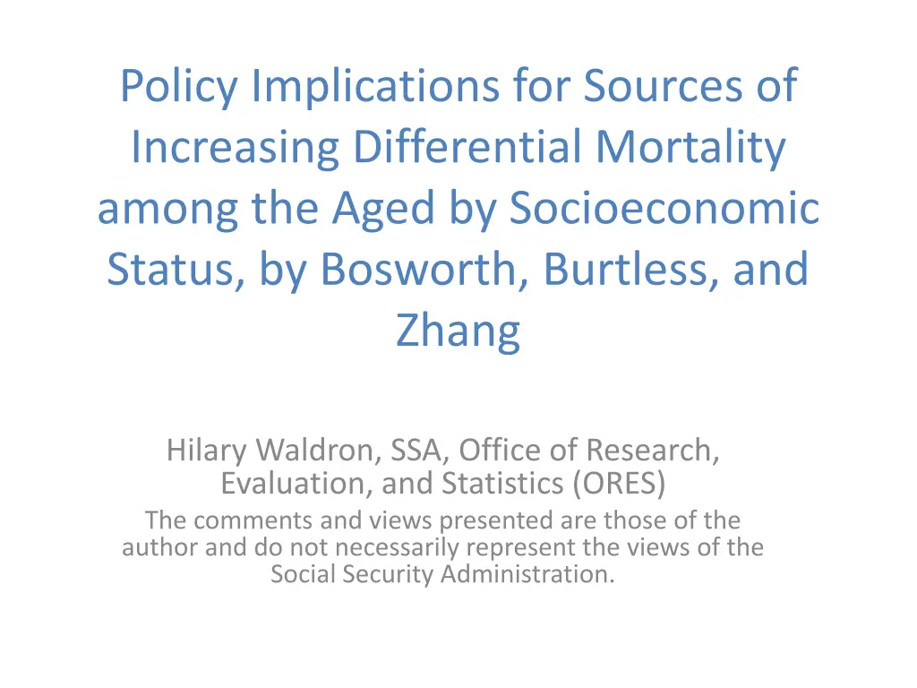 policy implications for sources of increasing n.w