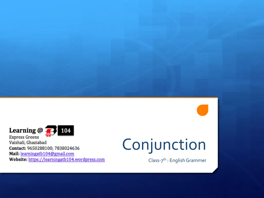 conjunction n.w