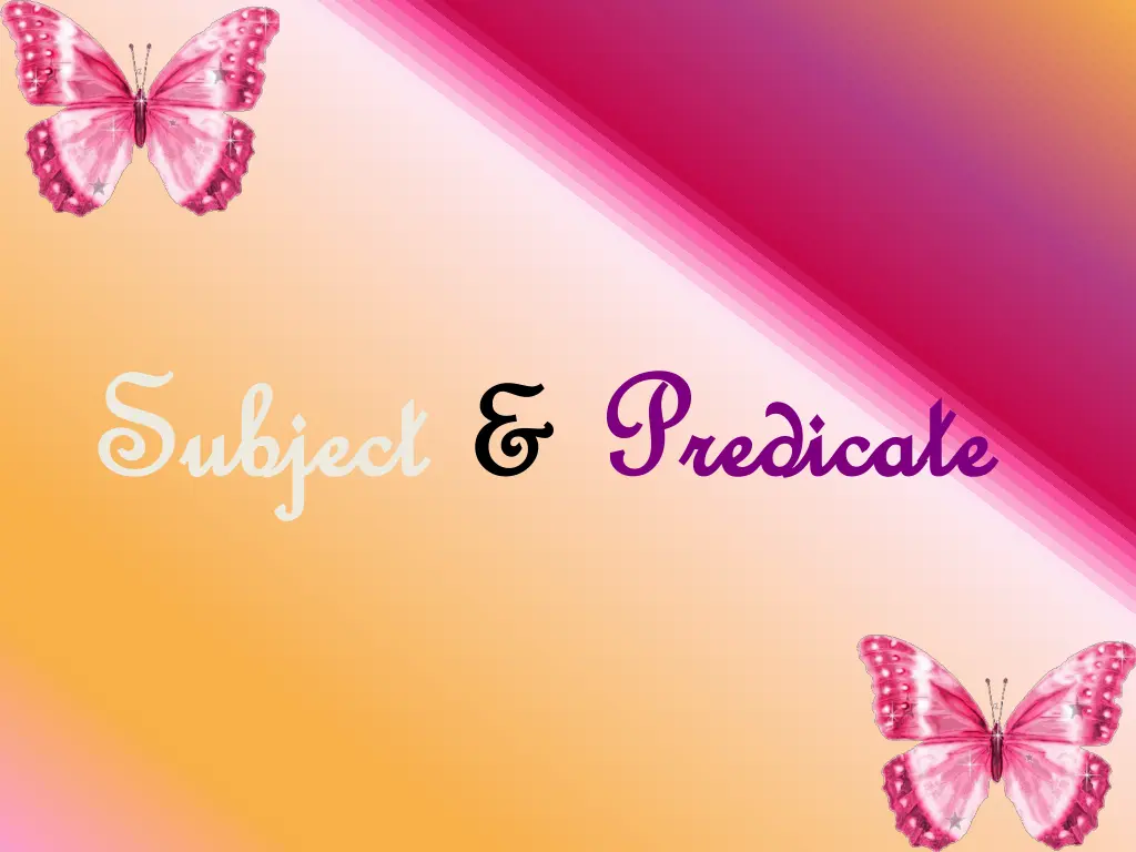 subject subject predicate n.w