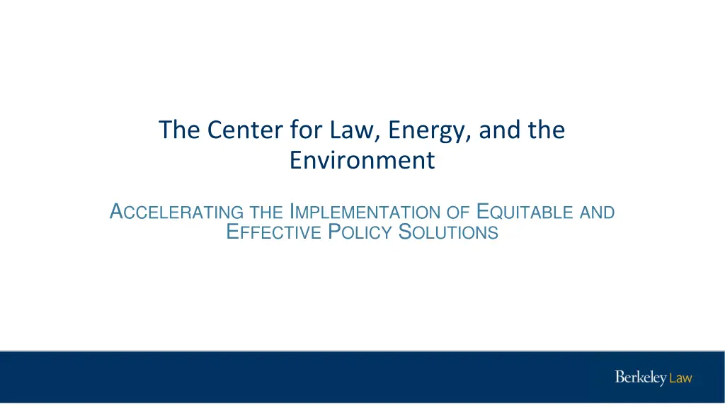 the center for law energy and the environment n.w