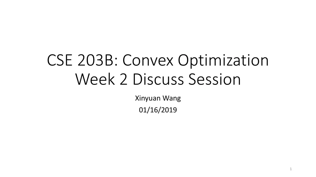cse 203b convex optimization week 2 discuss n.w