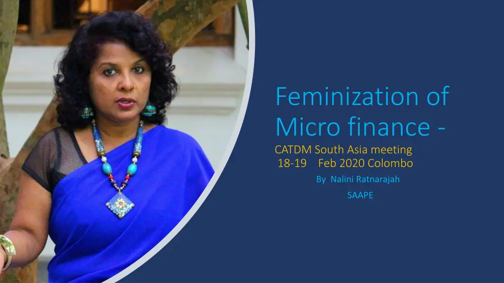 feminization of micro finance catdm south asia n.w