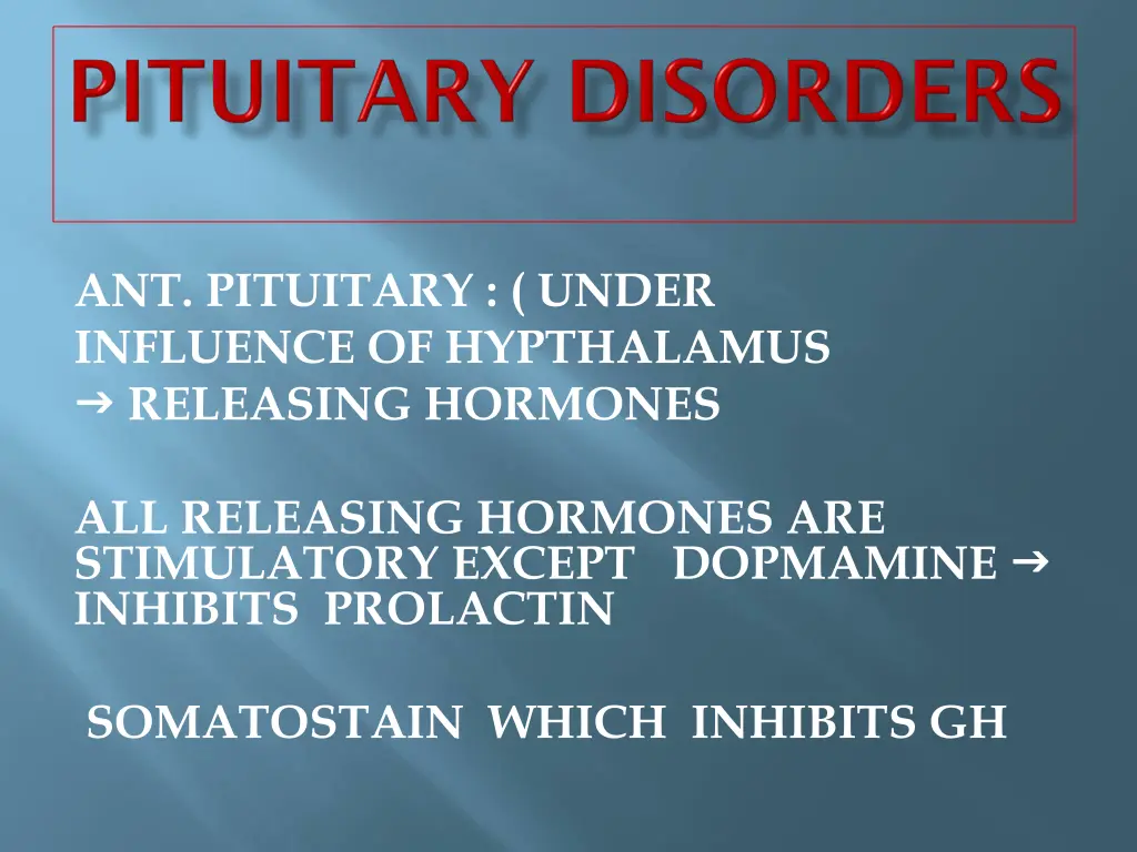 ant pituitary under influence of hypthalamus n.w