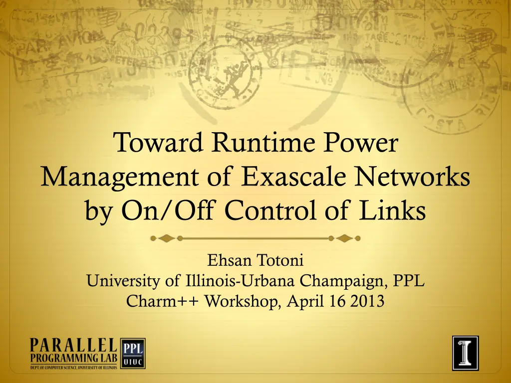 toward runtime power management of exascale n.w