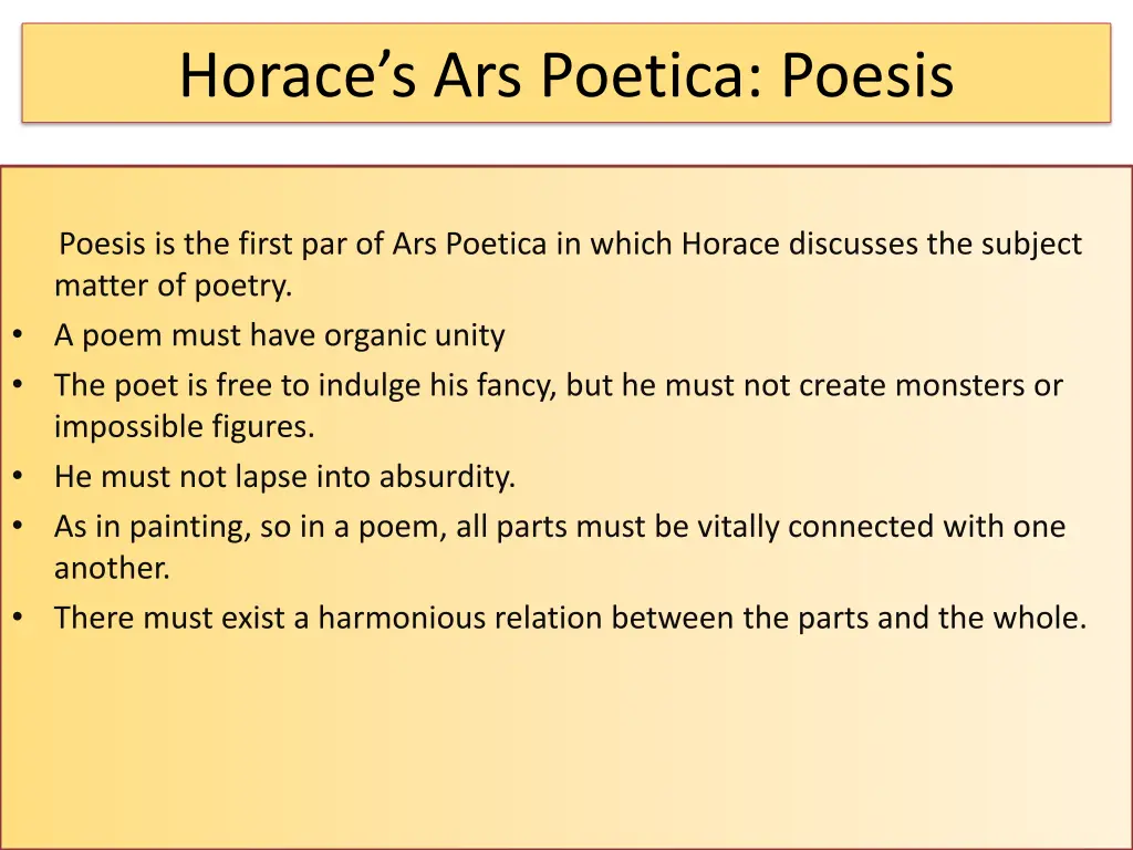 horace s ars poetica poesis n.w