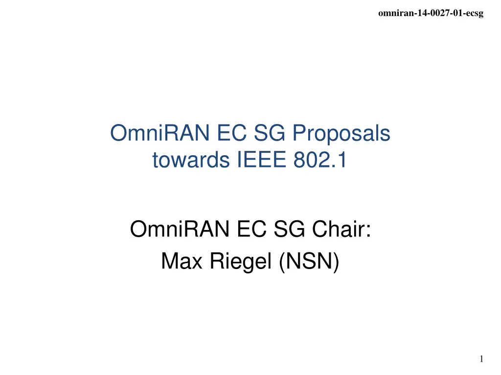 omniran 14 0027 01 ecsg n.w