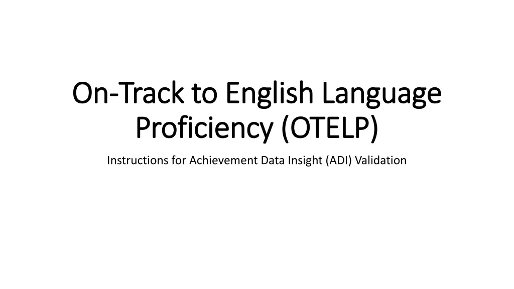 on on track to english language track to english n.w