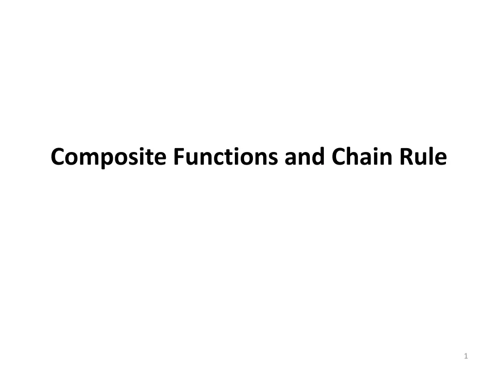 composite functions and chain rule n.w