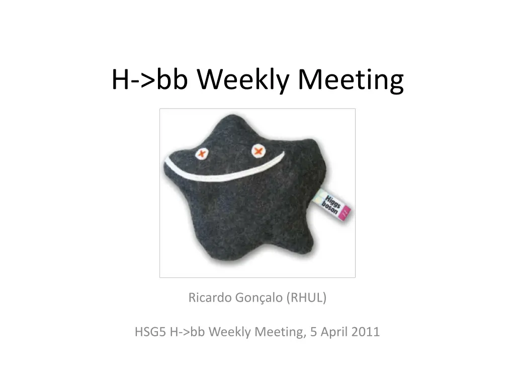 h bb weekly meeting n.w